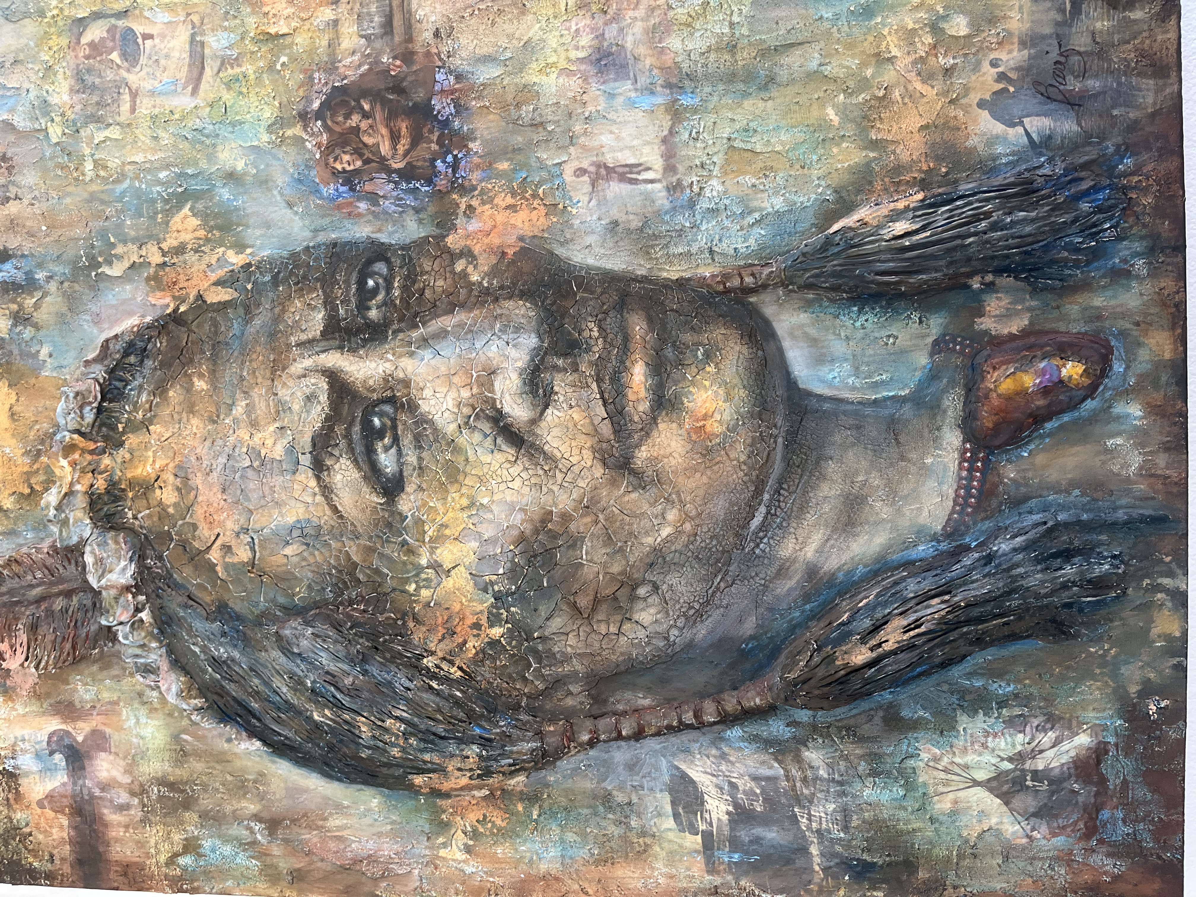 Native American Chief Painting - view 1