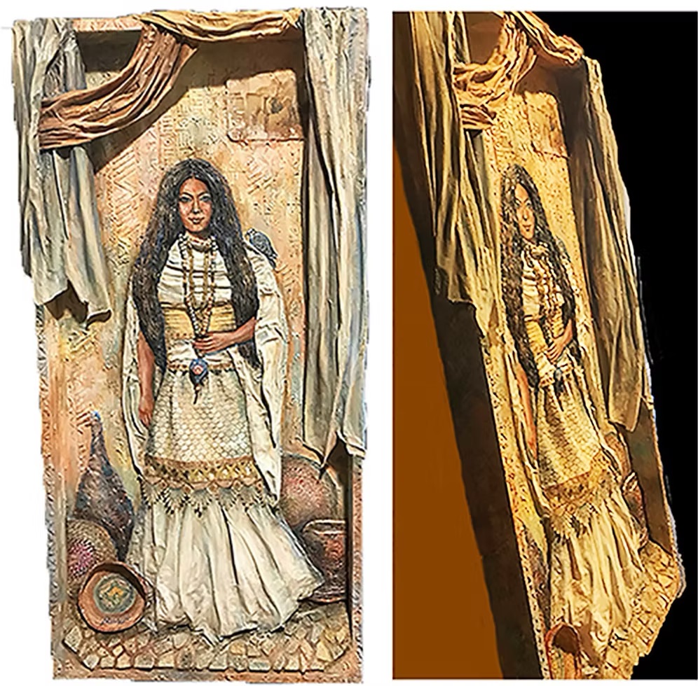 Native American Woman Painting